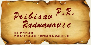 Pribisav Radmanović vizit kartica
